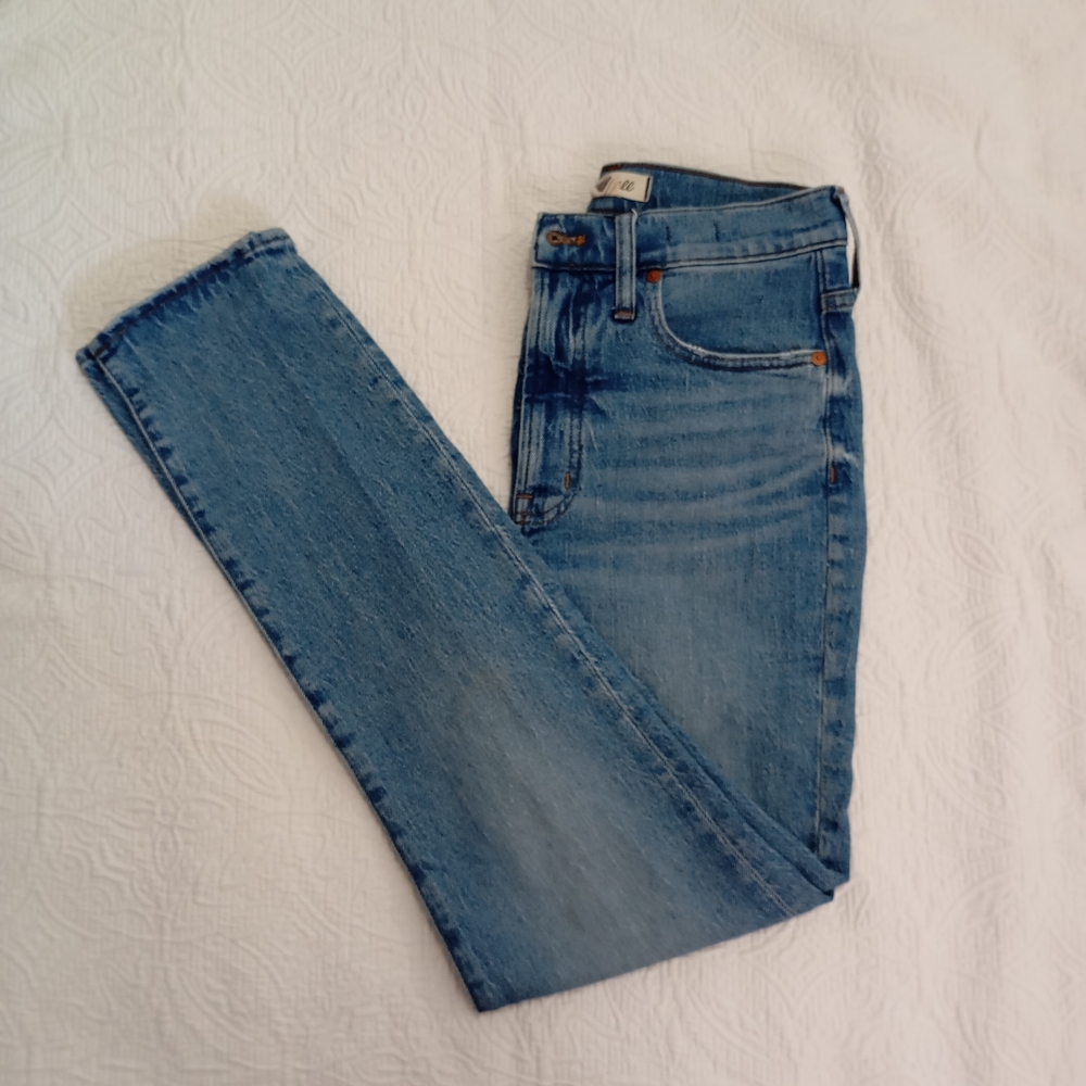 Madewell Blue Denim Jeans straight leg size 27t (flaw) - Picture 1 of 12